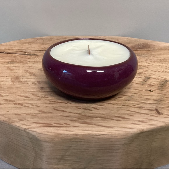 Ceramic / Pottery Crafted Piece - Repurposed - Wood Wick Candle - Nice - Picture 5 of 10